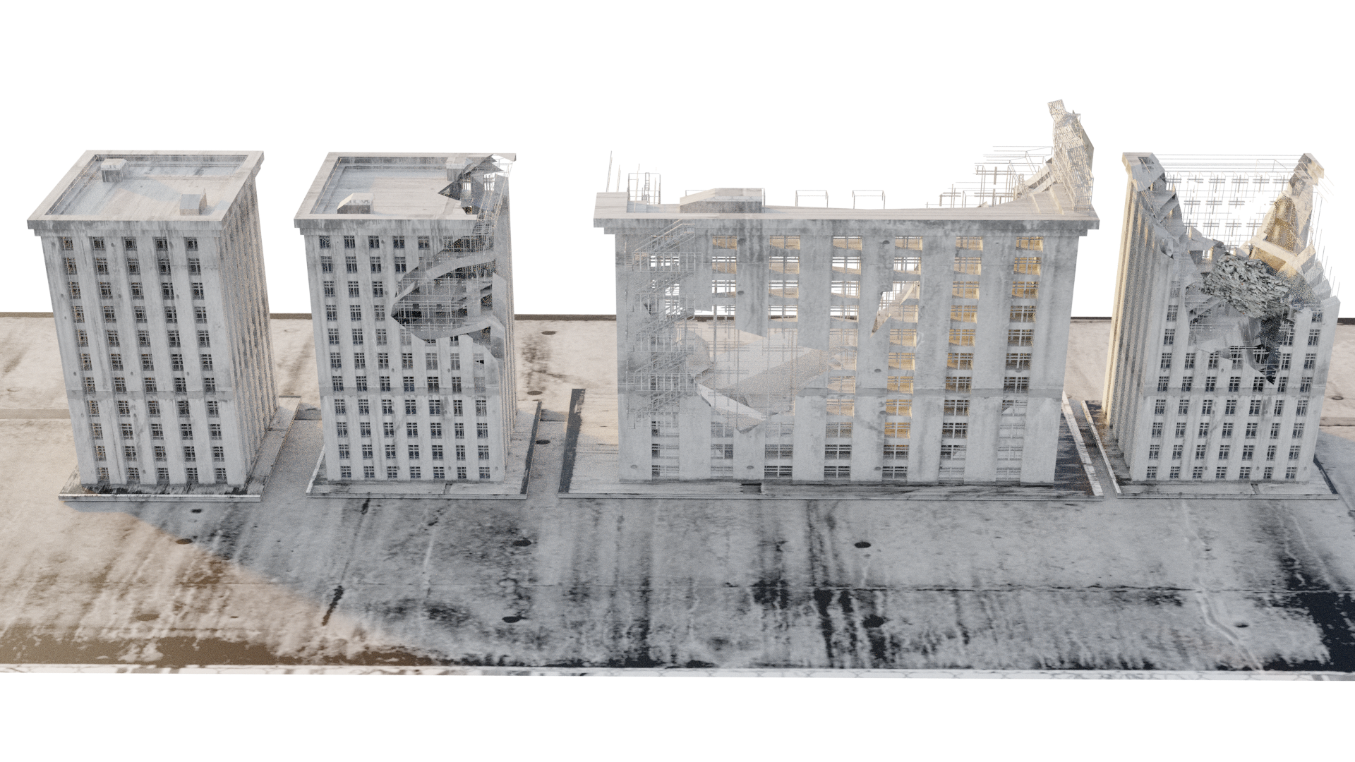 Apocalyptic Buildings -Ian Hubert Inspired preview image 1